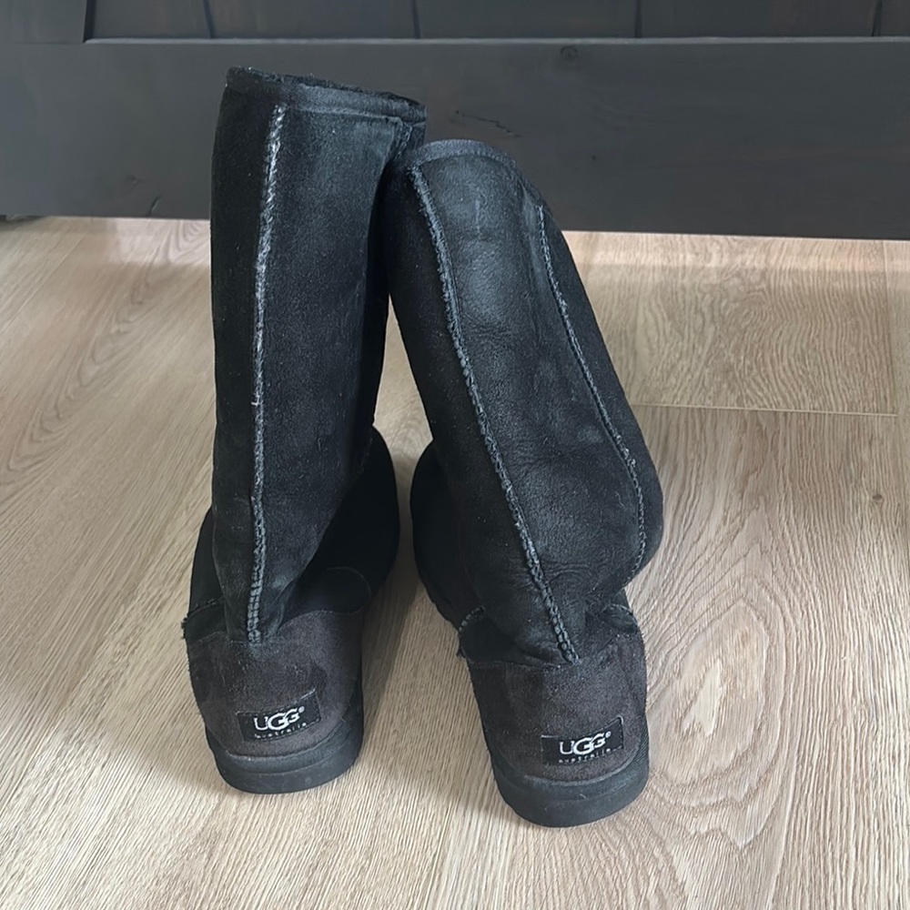 UGG Black Suede Boots (Classic Tall Boot)
